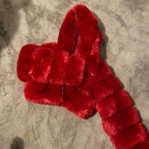 Never worn luxury red cropped coat